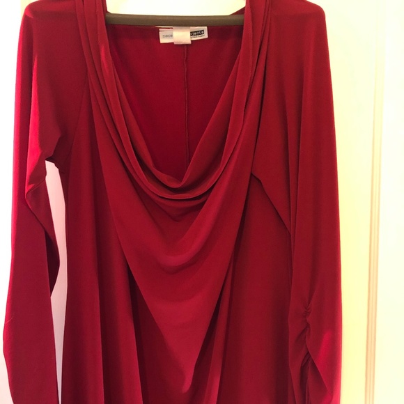 Necessary Objects long sleeved red body conscious dress - Picture 1 of 4